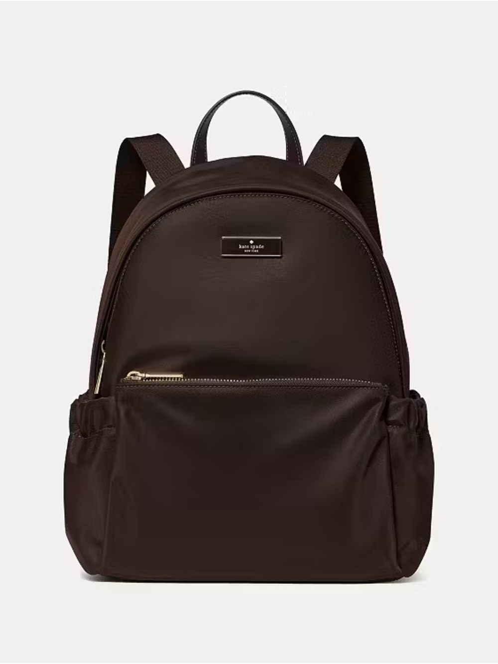 ♠️Kate Spade New York Carter Nylon Medium Dome Backpack, Hot Fudge Brown NEW NWT